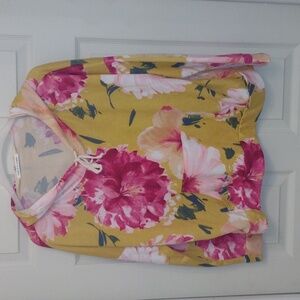 Chris & Carol Floral Light weight Sweatshirt Size Large